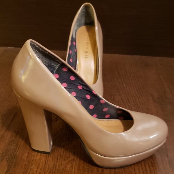 Chunky Heel Madden Girl Pump Shoes (Blush) - Picture 6 of 7